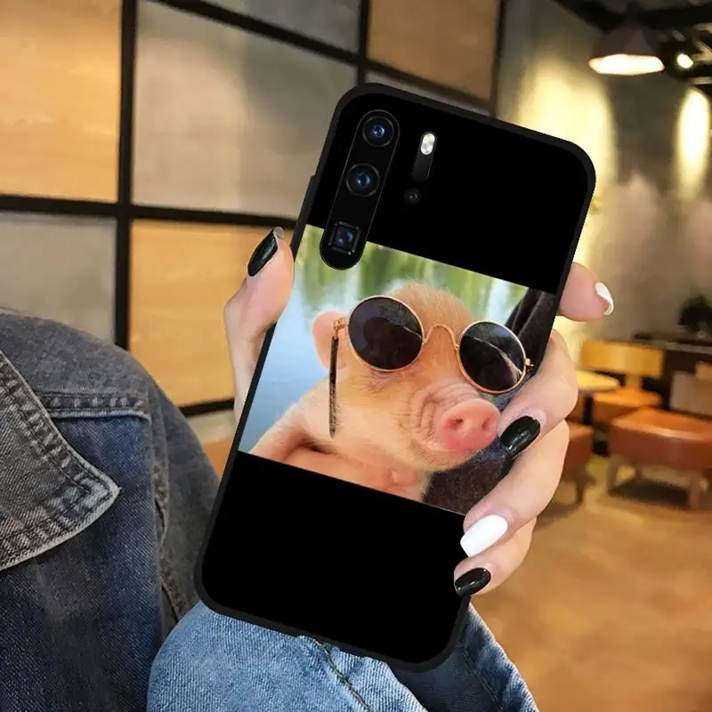 

Cute pink pig Phone Case Funda For Huawei P9 P10 P20 P30 Lite 2016 2017 2019 plus pro P smart