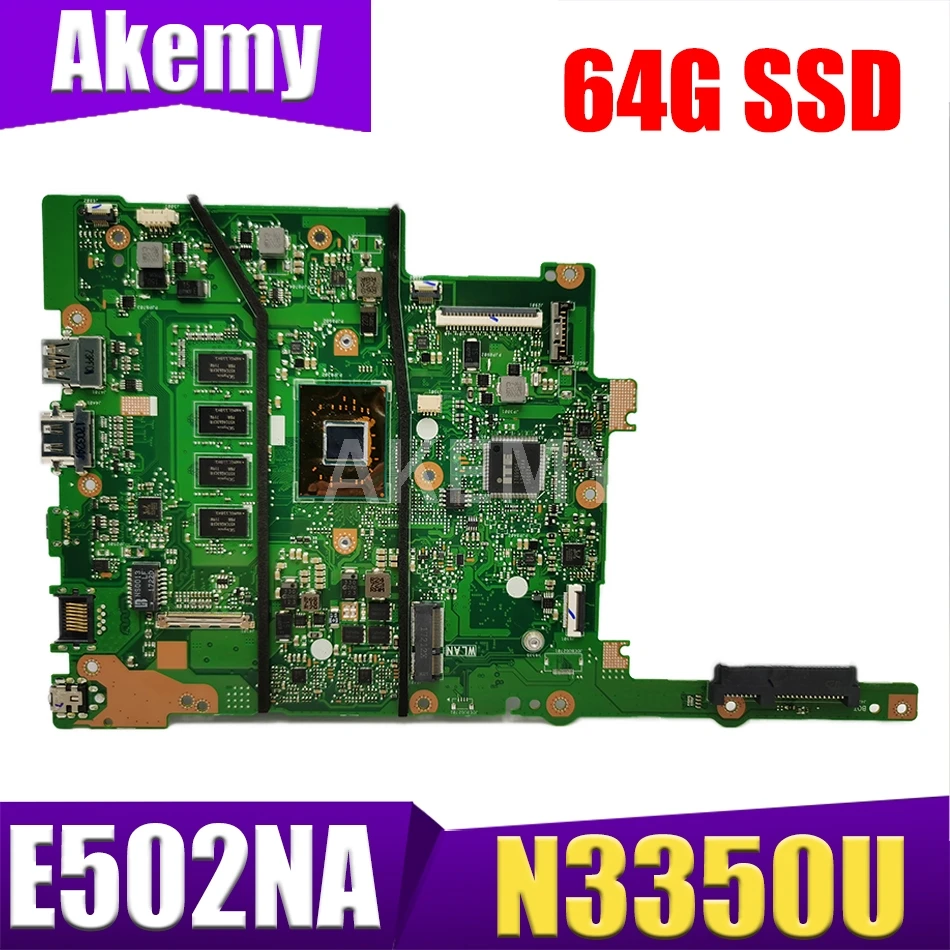 

Новая материнская плата E502NA 2 ГБ RAM / N3350U с 64G-SSD для ASUS E502N E502NA E402N E402NA Laotop материнская плата