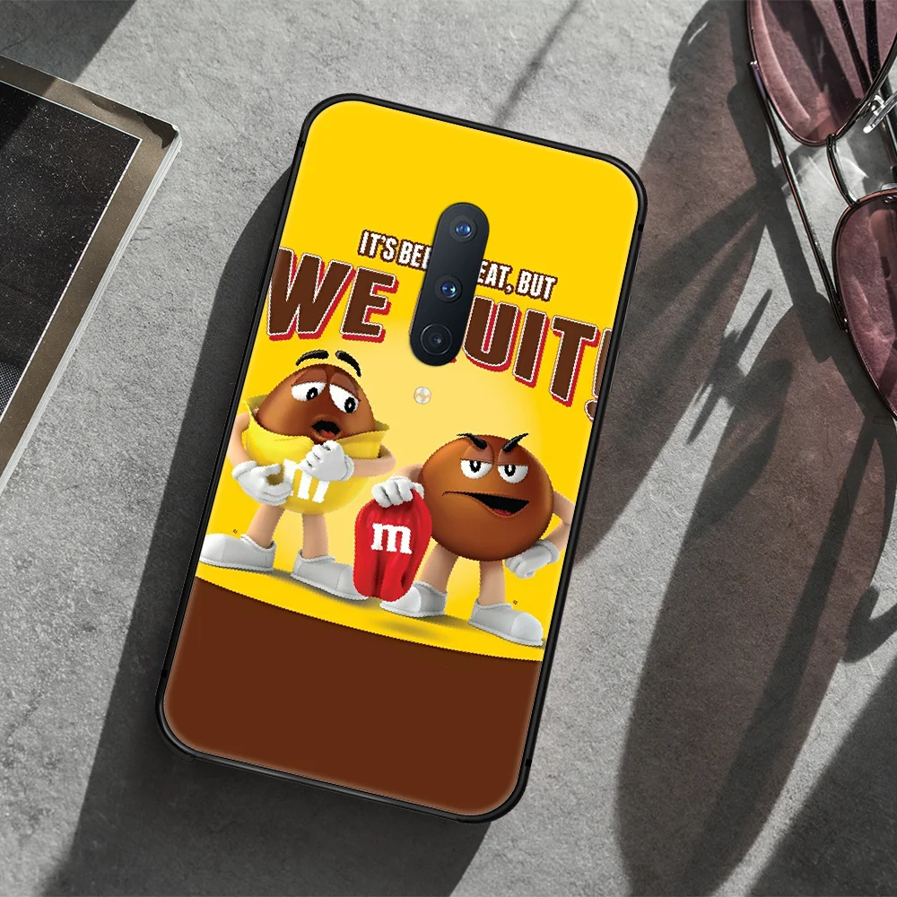 

M&M's Chocolate candy Phone Case Cover Hull For 1+ Oneplus 5T 6 6T 7 7Pro 7T 8 8Pro 8T black Etui Fashion Waterproof Silicone