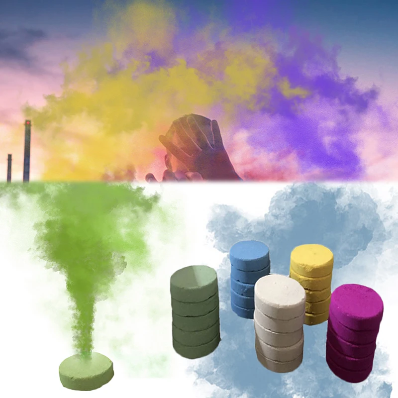 1 коробка 5 шт. разноцветные дымовые таблетки вечерние реквизит для сгорания