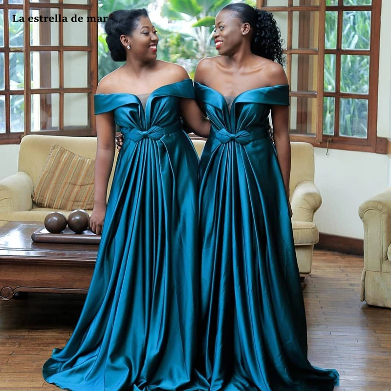 Женское платье подружки невесты длинное атласное кружевное трапециевидной