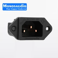monosaudio ib70c pure red copper non solder hi end iec socket inlet c14 power socket iec320 mains inlet screw locking iec socket