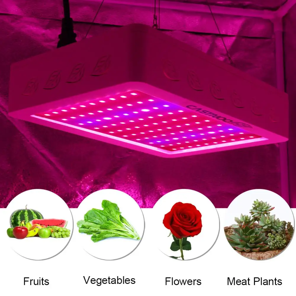 CASTNOO 500W/1000W LED Grow Light Full Spectrum Indoor Hydro Veg Flower for Hydroponic Plant Growing on - Светильник для выращивания растений под LED-освещением CASTNOO 500W/1000W полного спектра для гидропонного выращивания растений внутри помещений.