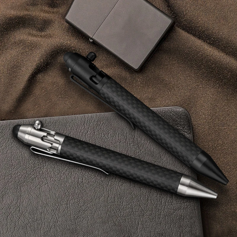 

Gun Bolt Pen Titanium Alloy Pen Quick-drying Sign Pen Stainless Steel Tactical Pen Outdoor Self-defense Carbon Fiber Pen