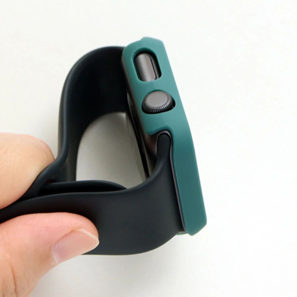 Чехол с полным покрытием для Apple Watch Series 6 5 4 3 2 1 SE iWatch бампер жесткая рамка чехол