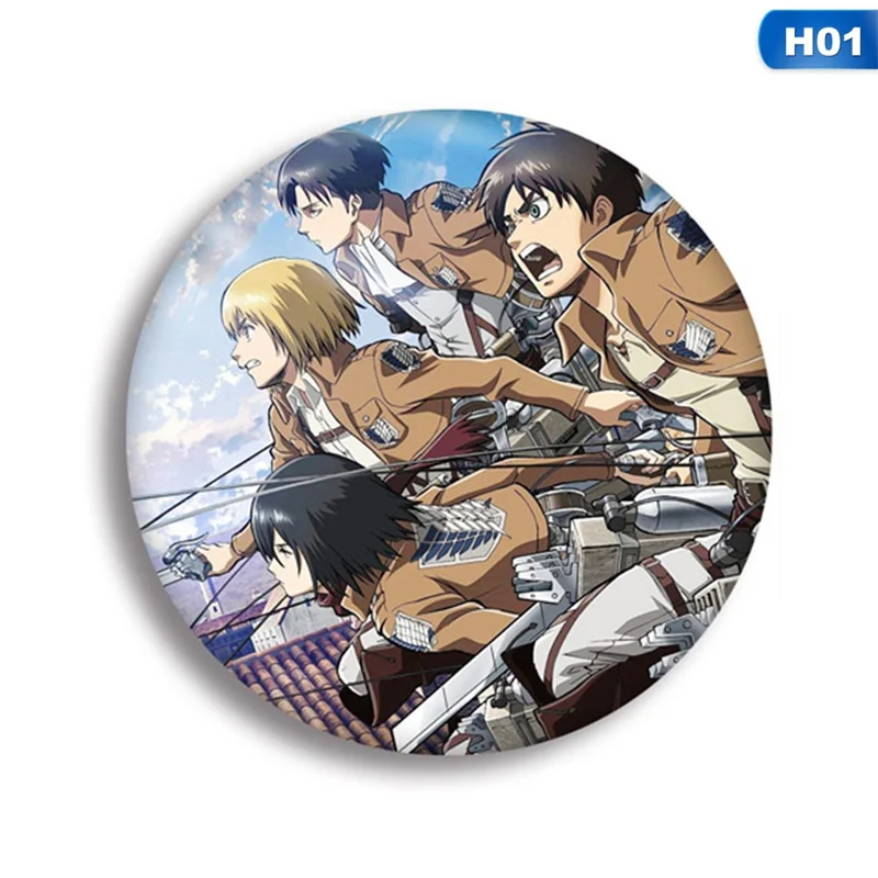 Горячая аниме атака на Титанов значок косплея мультфильм Эрен брошь заколки