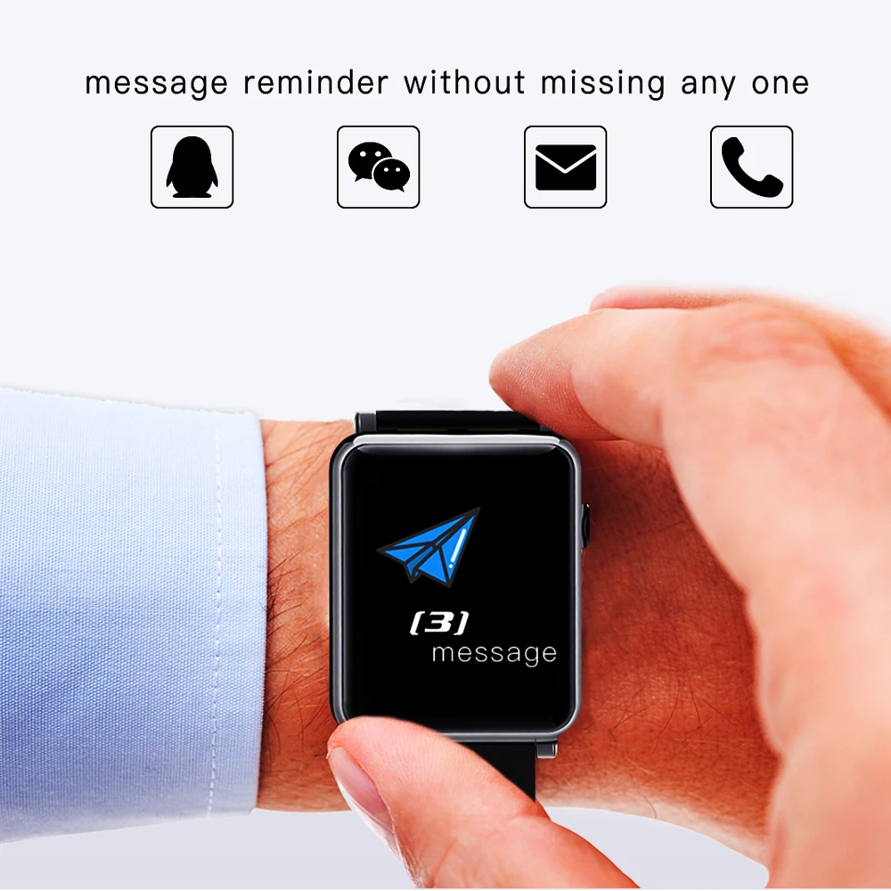 

BINSSAW NEW 2020 Smart Band 1.3" Color Screen Smart Watch IP68 Fitness Tracker Blood Pressure Heart Rate Monitor For Android iOS