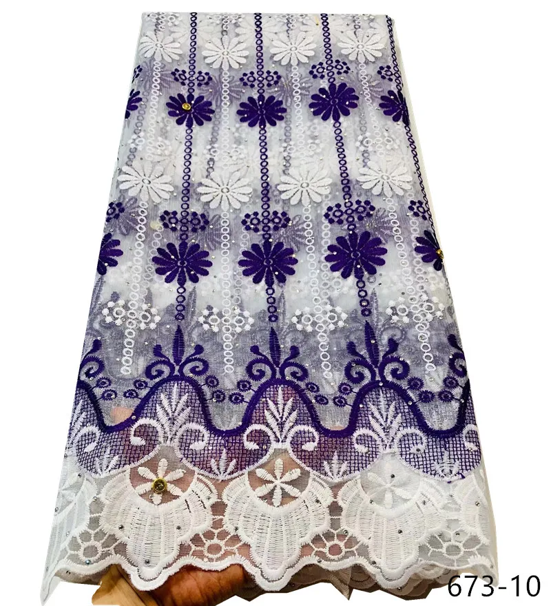 

2021 Hot Sale Nigerian Laces Fabrics High Quality African Embroidered cord Laces Fabric For Wedding Dress French Lace 673