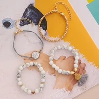 aprilwell 4 pcs bohemia tassel bracelets set for women aesthetic trendy y2k jewelry gift 2021 bead item on sale free shipping