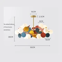 Nordic Chandelier Personality Colorful Cartoon Bedroom Lamp Modern Childrens Room Lamp Boy Girl Room Lamp Chandelier Lighting