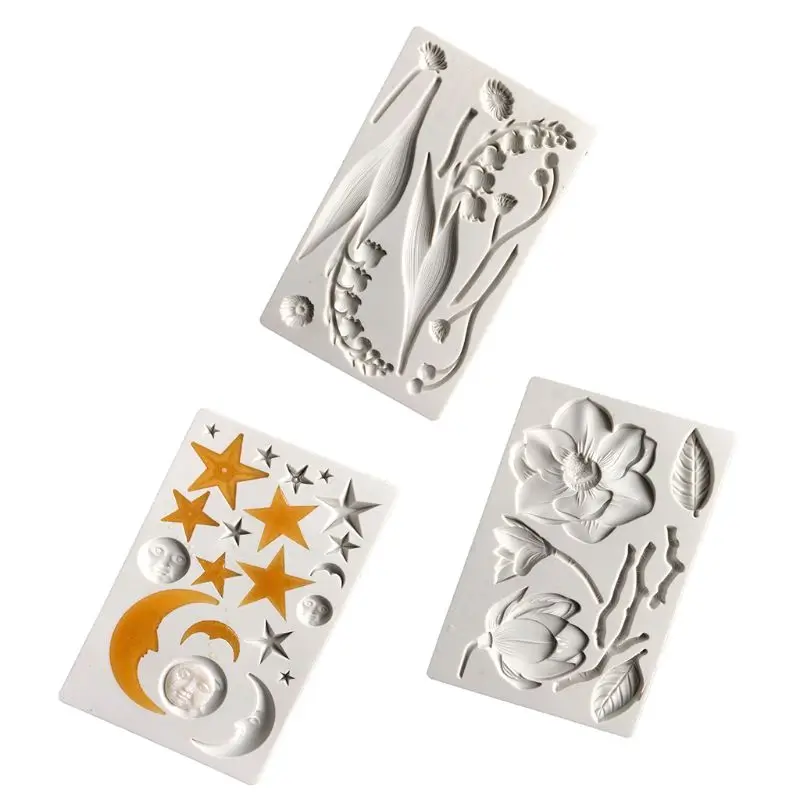 

Rose Flower Lily Star Moon Sun UV Resin Silicone Mold Epoxy Resin Casting Mould N1HE