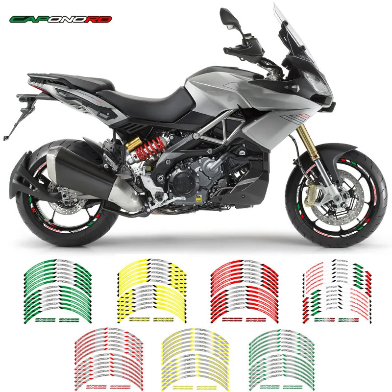 12 шт. светоотражающие наклейки на колеса мотоцикла для Aprilia CAPONORD|Наклейки и