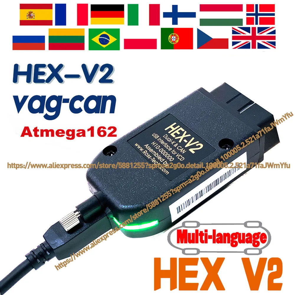 2022 Newest VAG Scanner V21.9 Tool KKL COM Cable OBD2 Diagnostic Multi-Language HEX V2 VAGCOM | Автомобили и мотоциклы