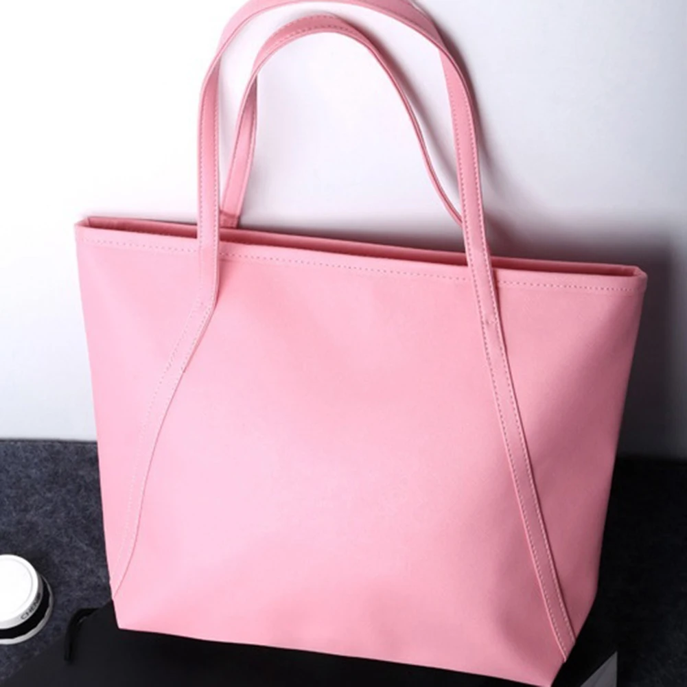 Женская деловая сумка из искусственной кожи однотонная дорожная сумка-тоут на