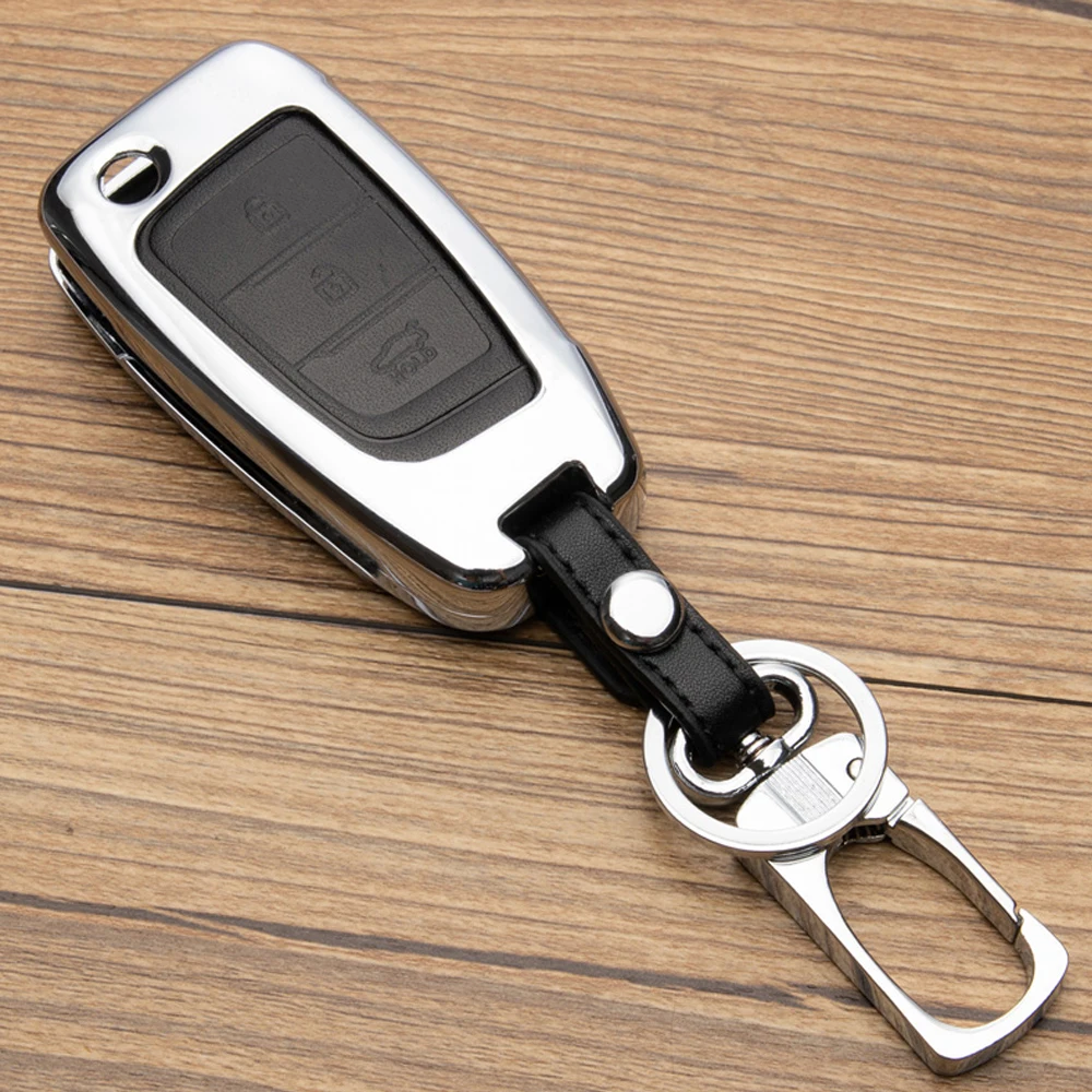 Горячая Распродажа автомобильный чехол для ключей брелок hyundai Elantra Solaris 2016 2017 2018
