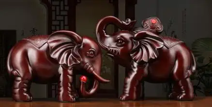 

Elephant decoration Zhaocai Town living room porch TV Cabinet Bookcase decoration gifts home decoration imitation solid wood