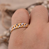 two color african ring dubai gold color wedding jewelry bridal african gold color rings women party gift