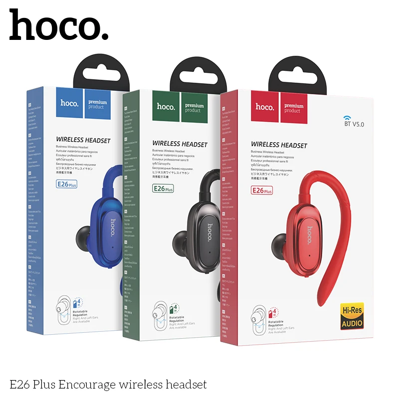 HOCO E26 Plus 2019 спортивные мини наушники bluetooth гарнитура с супер басами Беспроводная