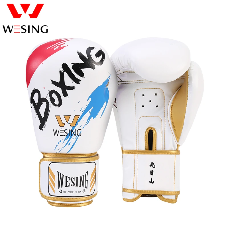 Фото Wesing спортивные Боксерские перчатки для женщин и мужчин 10oz №4