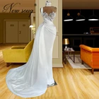 Женское длинное вечернее платье-русалка, бальное платье с бисером, с лямкой на шее, для свадьбы и выпускного вечера, Дубай, Средний Восток, 2021