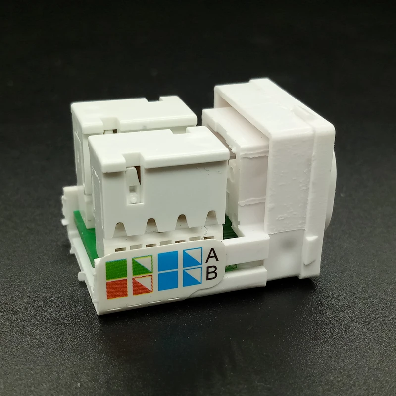 Module Computer Amp Type Round Head CATE5 keystone Jack RJ45 Connector Panel Network Cable | Компьютеры и офис