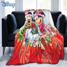 Disney Manta de felpa de dibujos animados para niños y adultos, cobertor de sofá de Mickey, colcha de invierno para cama, regalo de Navidad (3)