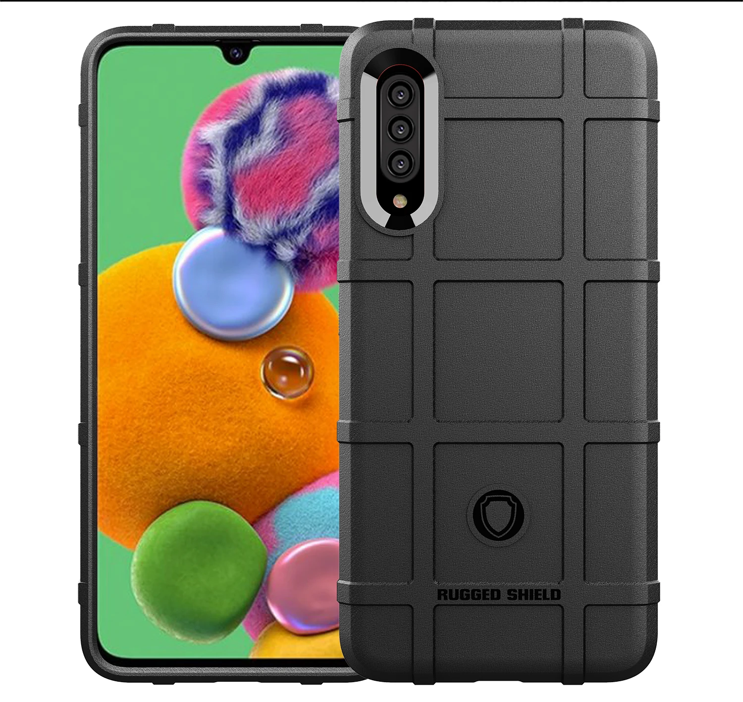 Силиконовый чехол для телефона из углеродного волокна Samsung Galaxy A90 A908 A9080 A908FD