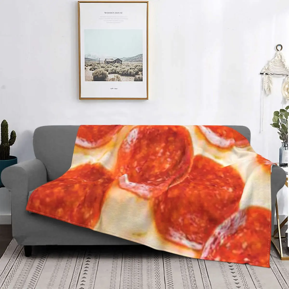 

Pizza Pepperoni Slice Blanket Food Tortilla Taco Plush Thick Soft Flannel Fleece Throw Blankets For Sofa Bed Sheet Picnic Velvet