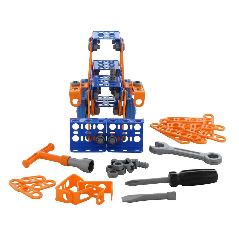 Конструктор &quotИзобретатель. Трактор погрузчик №1&quot (141 элемент)|Блочные