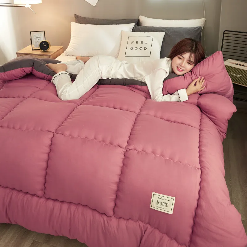 

High Quality Quilt Comforter Fluffy And Warm 100% White Superfine fiber Winter Quilt Soft & Hypoallergenic Warm Comforter