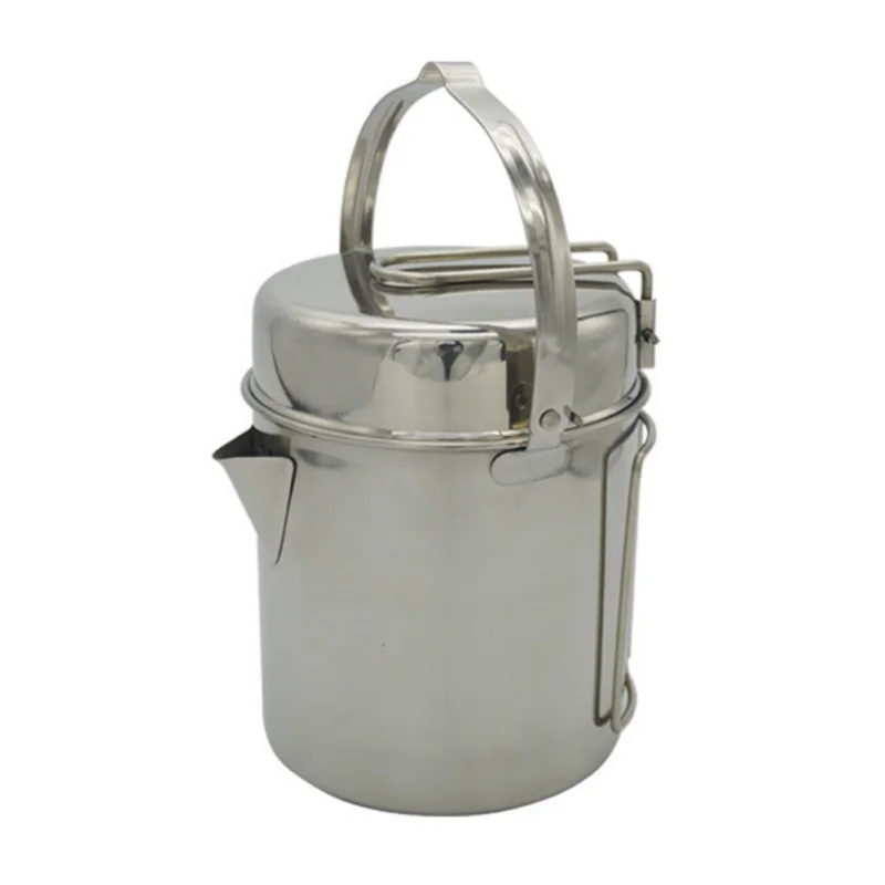 

Безопасный гигиенический набор кастрюль для кемпинга из нержавеющей стали, портативная пикиновая посуда, Высококачественная посуда