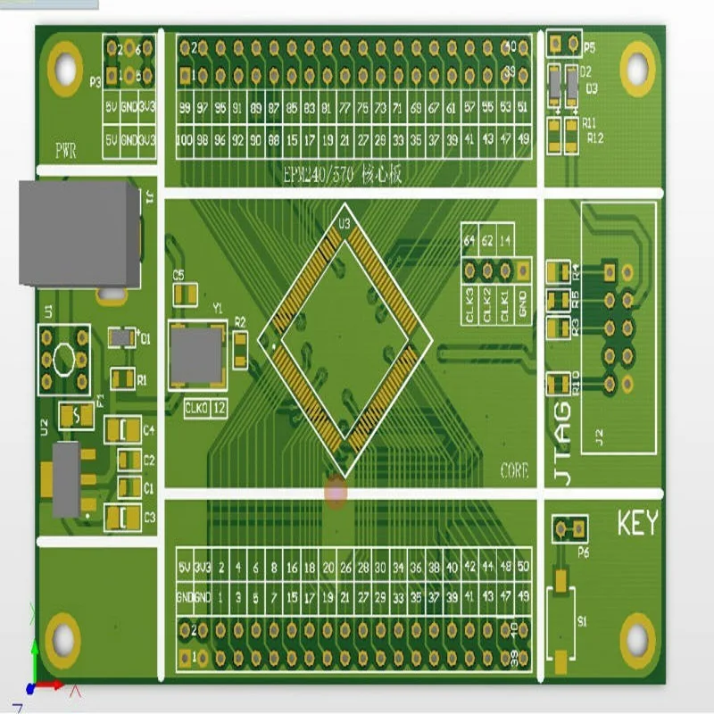 Системная плата ALTERA MAX II EPM240 FPGA CPLD макс. модуль обучения оценки EPM240T100C5N JTAG PLD MCU IC|ic