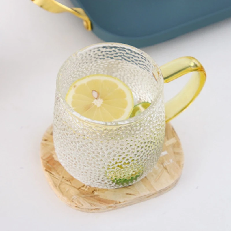 2 чашки термостойкая прозрачная стеклянная чашка чайная с рисунком молотка для