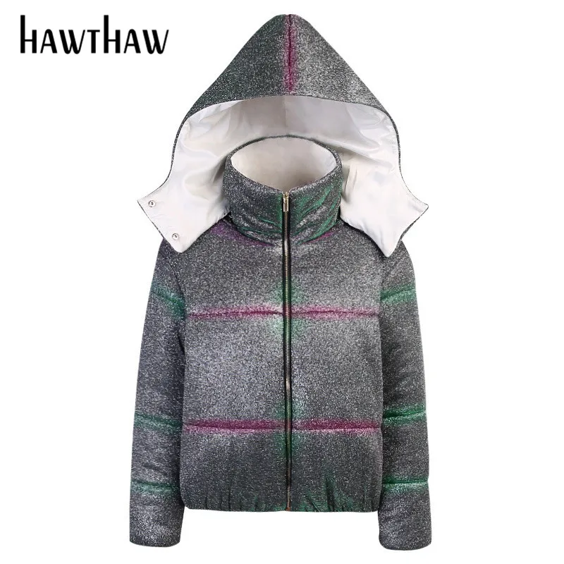 

Hawthaw Women Winter Keep Warm Hooded Zipper Long Sleeve Slim Thick Coat Cotton Padded Jacket 2020 Clothes Streetwear