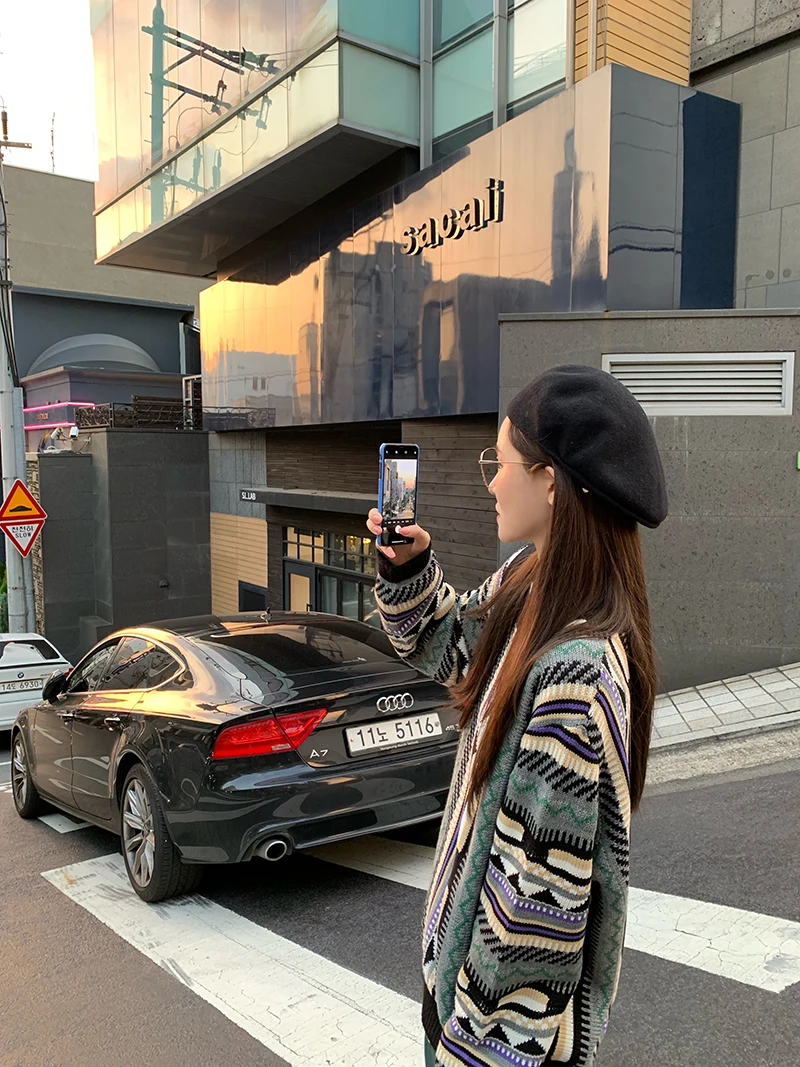 2019 осень и зима Национальный Стиль мулт-цвет вязаный свитер женские свитера