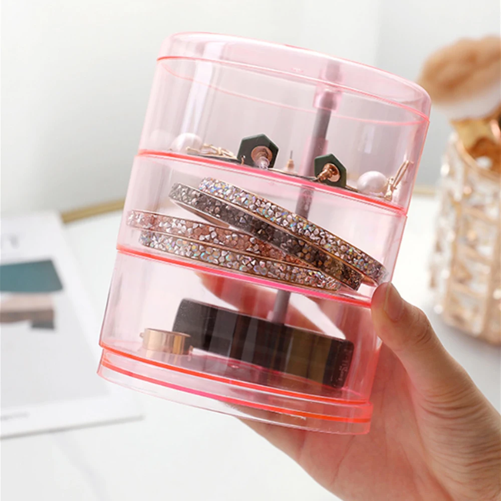 Креативная шкатулка для ювелирных изделий с вращением на 2/3/4 градусов новый