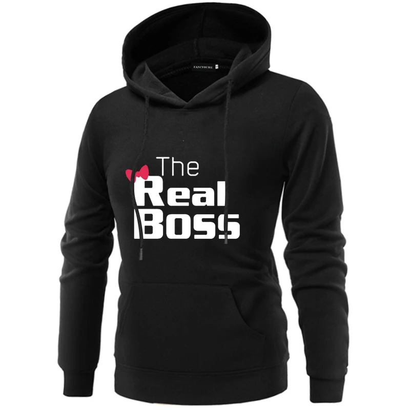 The Boss The Real Boss толстовки для пар для женщин и мужчин свитшот с надписью для влюбленных пары худи пуловеры в стиле кэжуал подарок