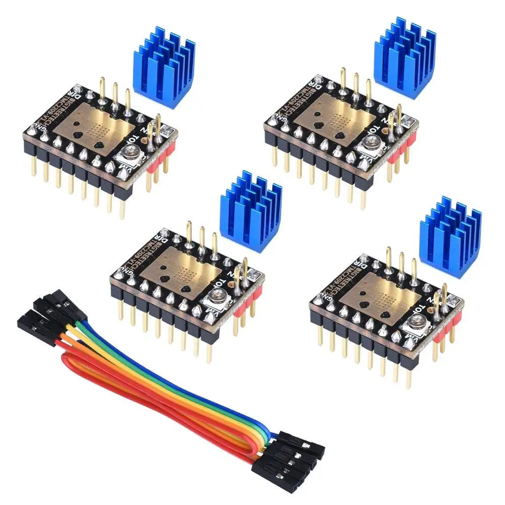 TMC2209 V1.2 Драйвер шагового двигателя 2.8A пиковый драйвер 3D части принтера для SKR V1.3 PRO