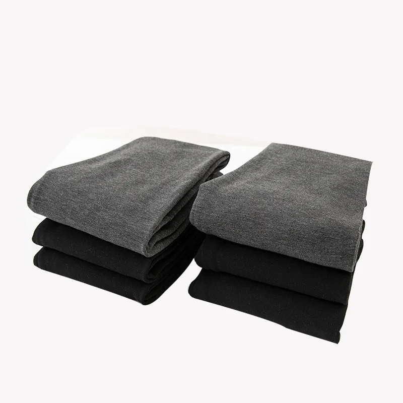 

Winter black pencil pants female thickening elasticity of tall waist trousers