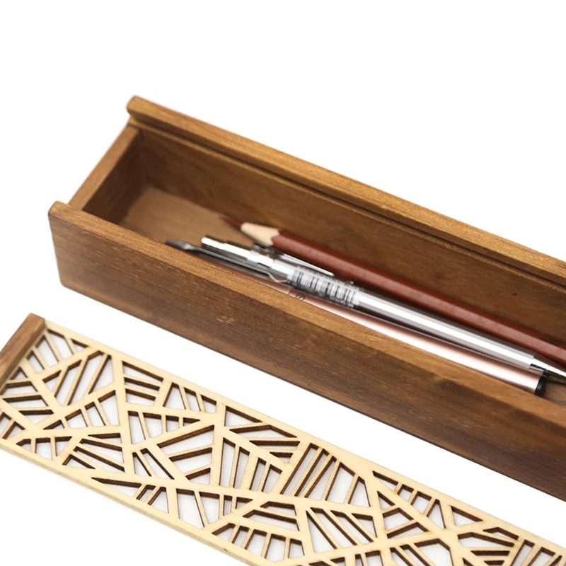 Классические деревянные Пеналы открытые коробки органайзер для хранения
