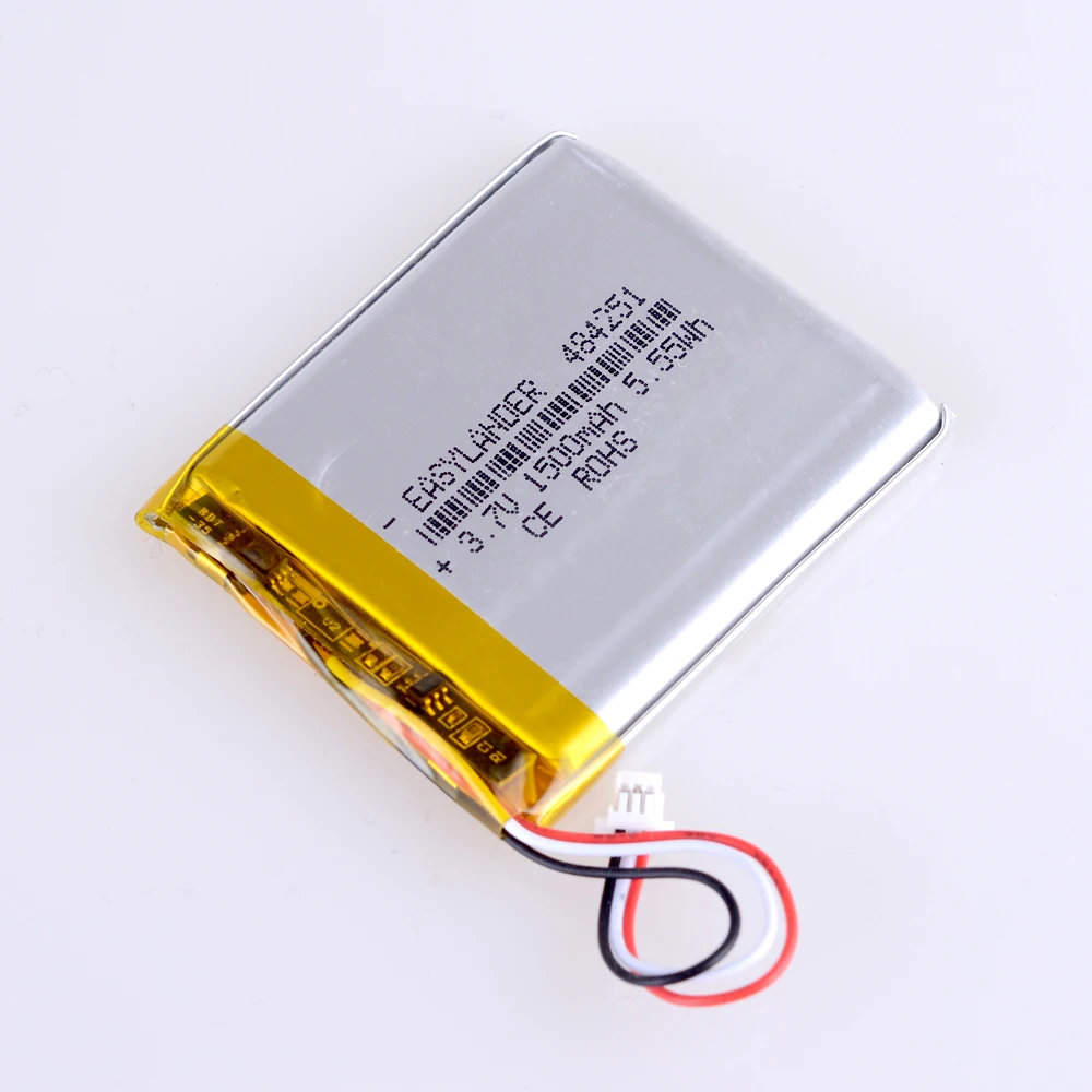 JST1.0 3P 3 7 V 1500mAh 504050 перезаряжаемый литий-ионный Литий-полимерный аккумулятор 484251