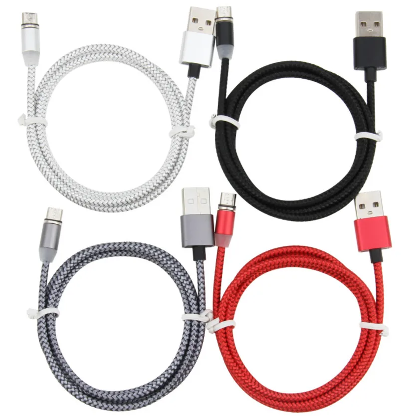 Магнитный светодиодный USB кабель 1 м 2 100 шт. для iPhone Xs Max 8 7 6 и Type C Micro Samsung Xiaomi LG