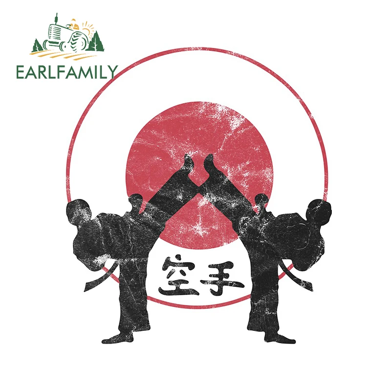 EARLFAMILY 13 см x 11 5 для силуэта карате забавные автомобильные наклейки