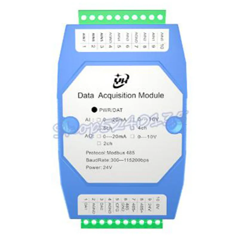 

4-20ma 0-10V Analog Data Acquisition Module Input and Output to RS485 Modbus RTU with Isolation Module