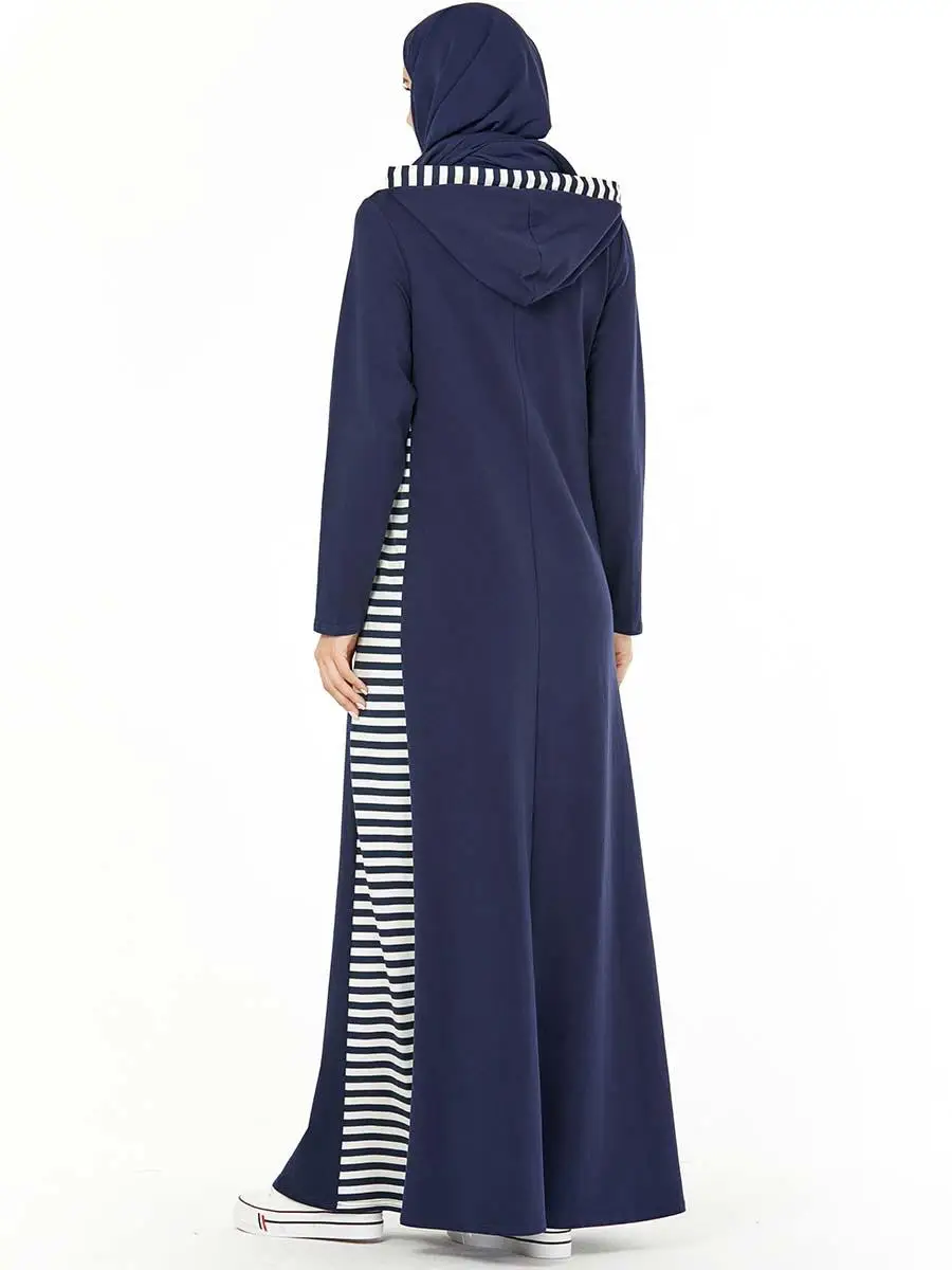 Женское свободное Макси платье с капюшоном Abaya мусульманское кафтан в арабском