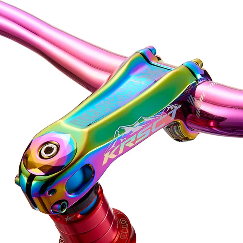 

Bicycle Color-plated Stem High-strength Aluminum Alloy Riser Cross-country XC AM Negative 20 Degrees 90MM31.8MM Bike Fork Stem