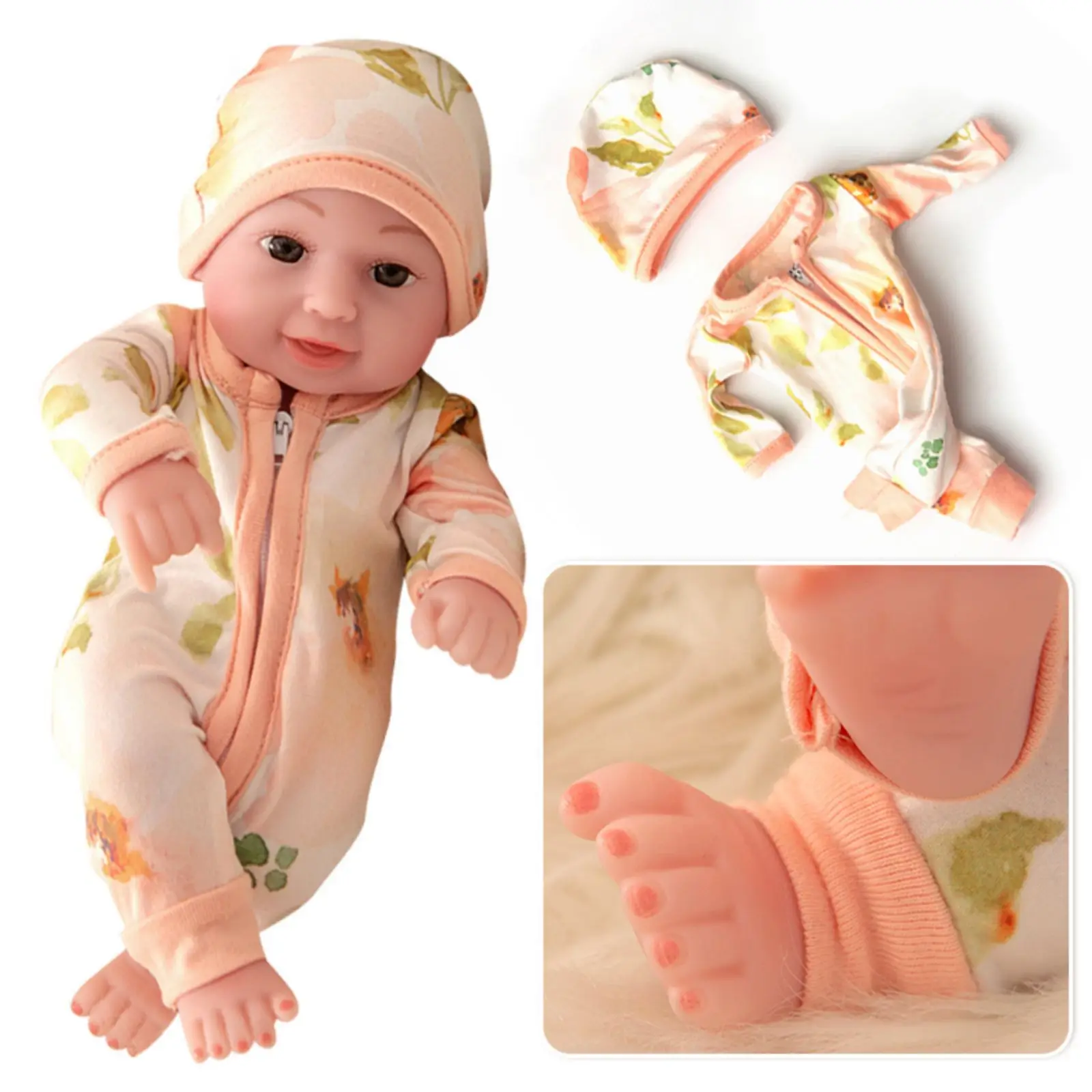 25 см Популярные реалистичные мохер Reborn Baby Doll куклы новорожденных Для подарок для