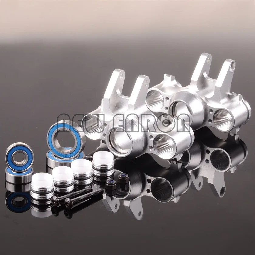 SILVER ENRON алюминиевый блок рулевого управления Knuckle RC автомобиль подходит для TRAXXAS 1/10 1:10 E-REVO 3,3 SUMMIT передний/задний TRV021 - Цвет: SILVER