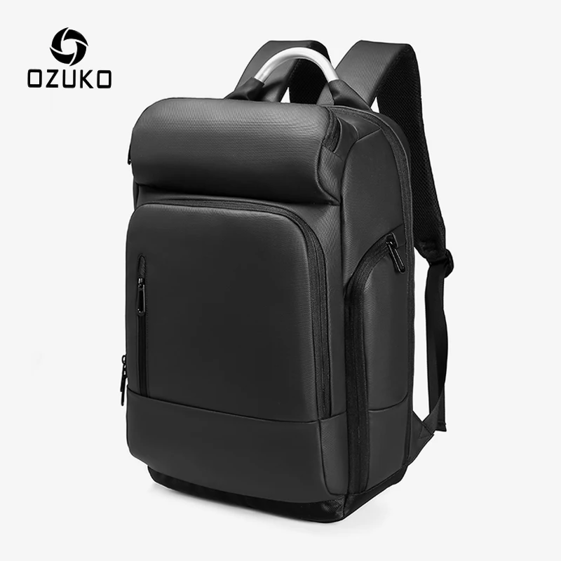 OZUKO Men 15.6 inch Laptop Backpacks Multifunction USB Charging Backpack Mens Waterproof Travel Bag Male Casual Business Mochila