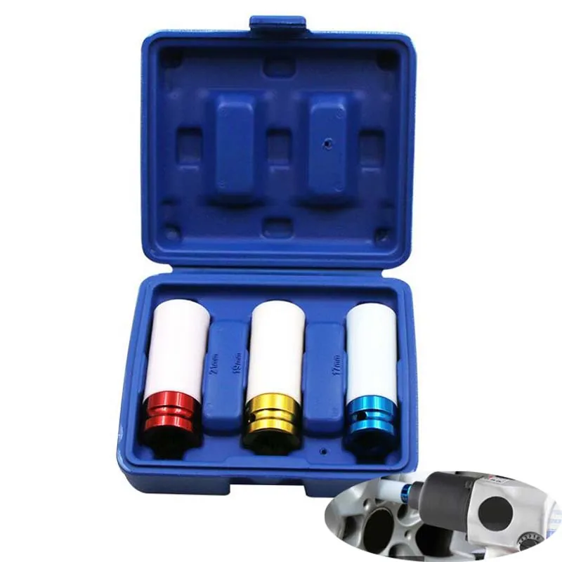 

3 шт., настенные ударные гайки для автомобиля, 1/2 дюйма, 17 мм, 19 мм, 21 мм